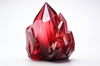Red gemstone crystal mineral.
