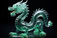 Traditional chinese dragon gemstone crystal representation.