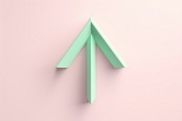 Triangular arrow pointers symbol origami circle.