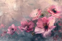 Abstract pink flowers painting blossom petal.