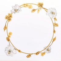 Gold little hydrangea frame necklace jewelry accessories.