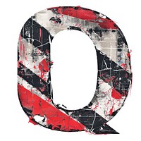 Alphabet Q font text art.