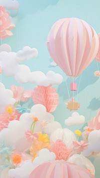 Balloon craft collage transportation backgrounds decoration.
