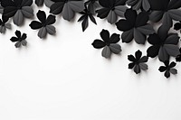 Black flower floral border backgrounds pattern petal.