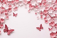 Cherry blossom and butterfly floral border backgrounds flower petal.