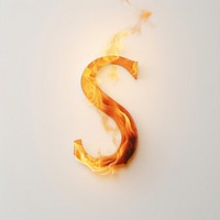 Burning letter S flame font fire.