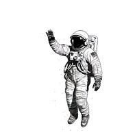 Astronaut celestial drawing sketch adult.
