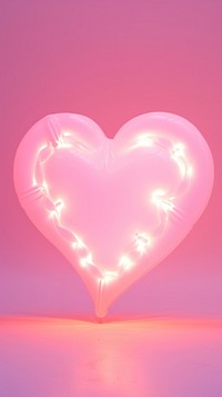Neon Heart light heart pink.