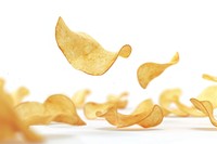 Chips snack food white background.