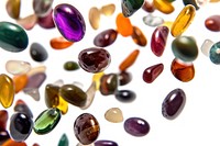 Gemstones backgrounds jewelry pill.