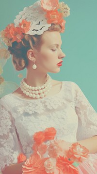 Queen craft collage portrait jewelry fashion.