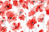 Red flowery watercolor wallpaper background backgrounds nature poppy.