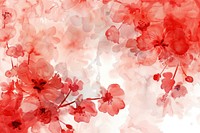 Red flowery watercolor wallpaper background backgrounds blossom nature.