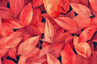 Red leafy illustration wallpaper pattern nature plant.