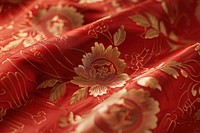Red silk cloth wallpaper backgrounds crumpled textile.