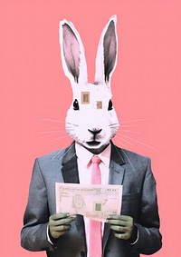 Rabbit businessperson animal adult representation.