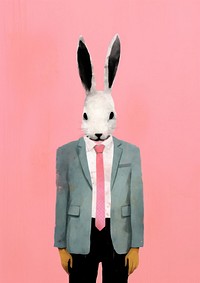 Rabbit businessperson animal mammal representation.