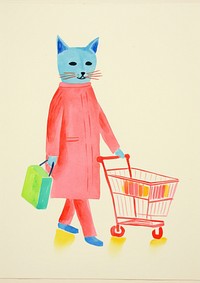 Cat enjoy shopping mammal animal pet.