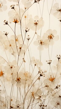Real pressed gypsophila flowers backgrounds wallpaper pattern.