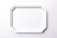 Hexagon frame white white background.