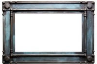 Steel backgrounds frame white background.