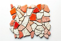 Mosaic tiles of coral backgrounds shape art.