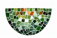 Mosaic tiles of pot backgrounds shape glass.