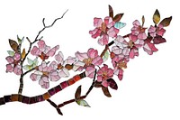 Mosaic tiles of sakura blossom flower nature.
