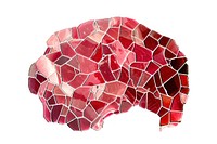 Mosaic tiles of meat white background accessories ammunition.