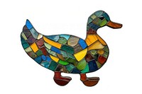 Mosaic tiles of duck animal shape bird.