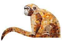 Mosaic tiles of monkey wildlife animal mammal.