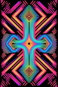 Cross abstract pattern purple.
