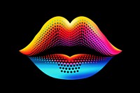 Lips abstract graphics pattern.