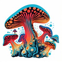 Mushroom art pattern creativity.