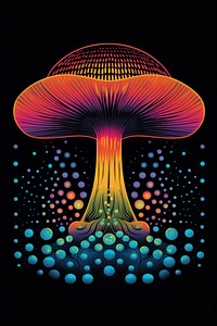 Mushroom pattern art chandelier.
