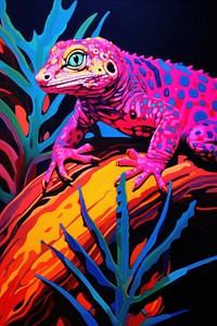 Leopard lizard reptile animal iguana.