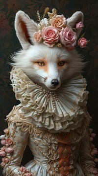 Animal fox art portrait.
