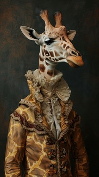 Giraffe animal wildlife portrait.