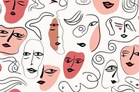 Women face pattern art backgrounds.