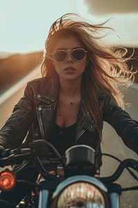 Riding motorcycle portrait jacket adult.