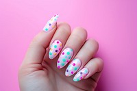 Nails cosmetics pattern finger.