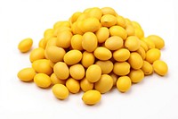 Yellow soybeans seeds vegetable plant pill.