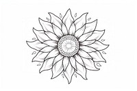 A flower drawing sketch white.
