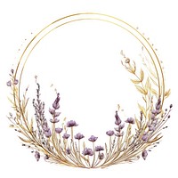 Gold of lavender wildflower frame pattern shape plant.