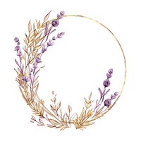 Gold of lavender wildflower frame pattern shape plant.