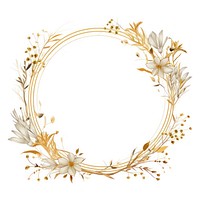 Gold of lily wildflower frame pattern shape celebration.