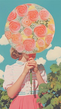 Candy portrait lollipop confectionery.