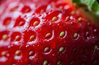Extreme close up of strawberry backgrounds fruit plant.