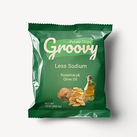 Chip pouch bag mockup psd