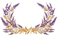 Lavender Linear vector gold pattern flower shape.
